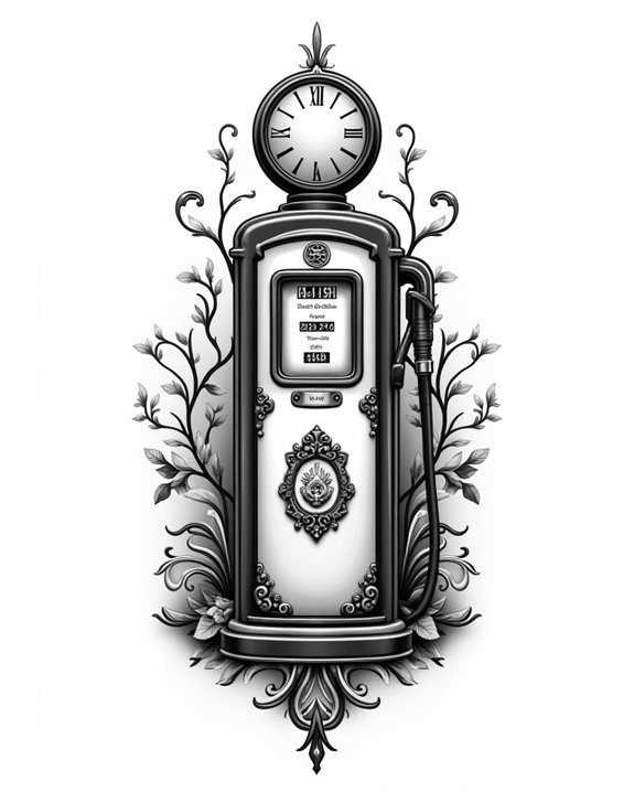 vintage gas station artistic tattoos