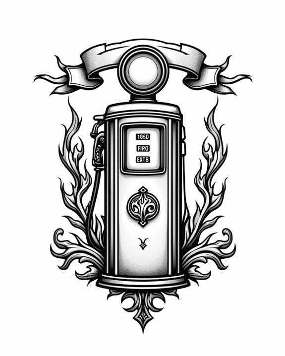 vintage gas station tattoos
