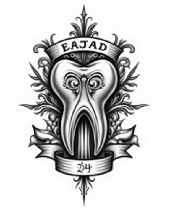 vintage gold tooth art