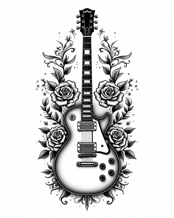 vintage guitar tattoo preservation