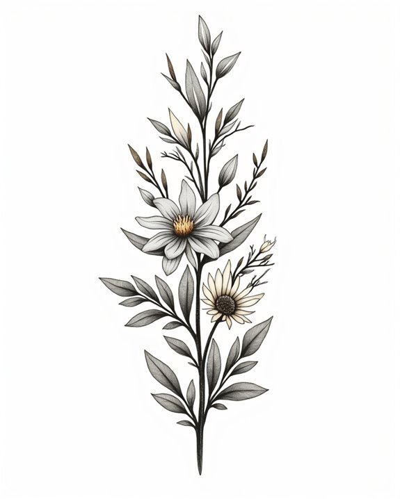 vintage herbal flower illustrations