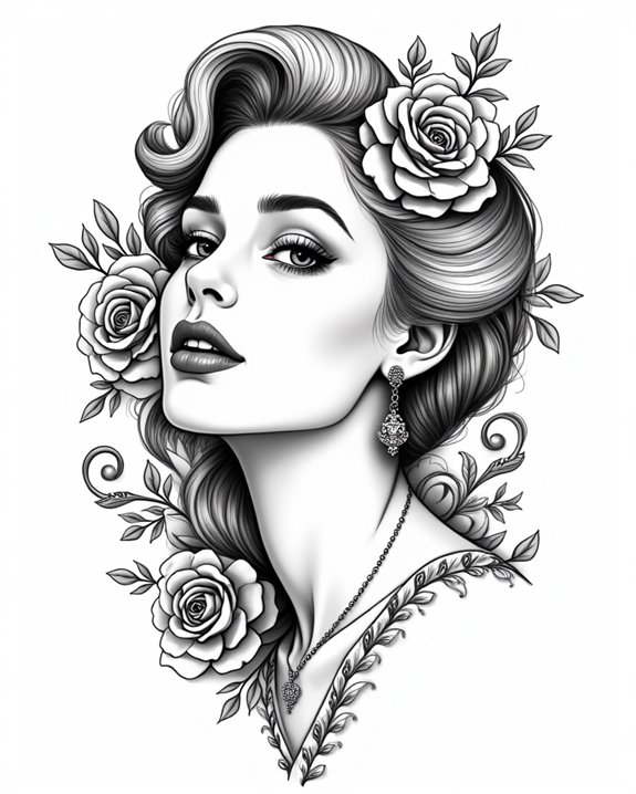 vintage hollywood glamour tattoos