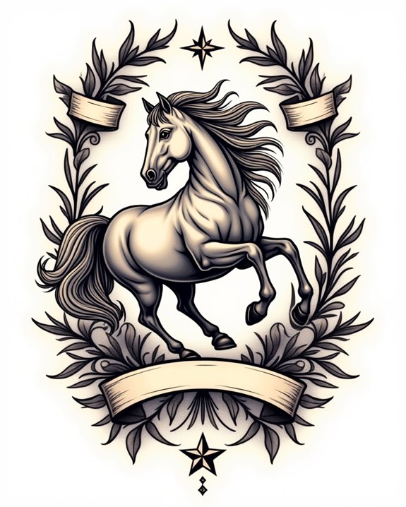 vintage horse with wings