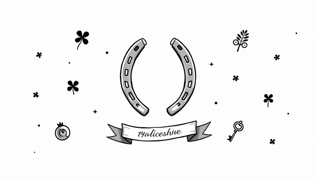 vintage horsehoe tattoo designs