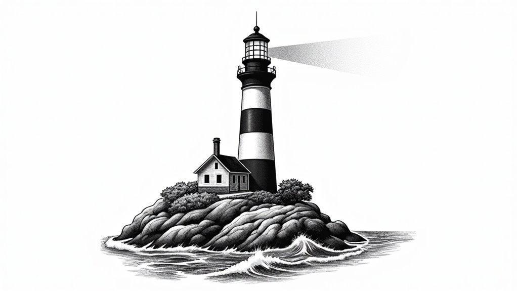vintage lighthouse tattoo designs