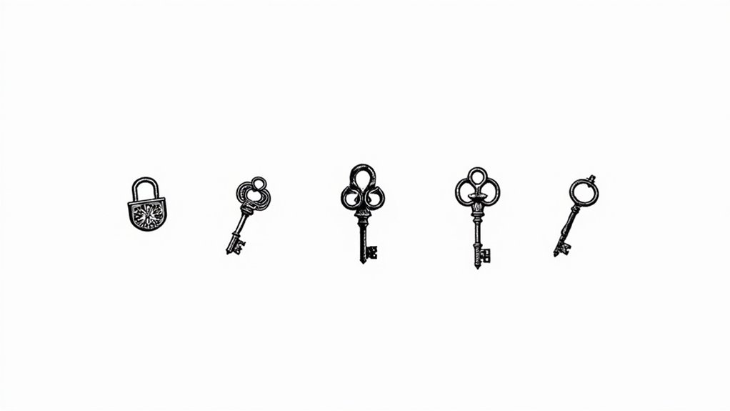 vintage lock and key designs