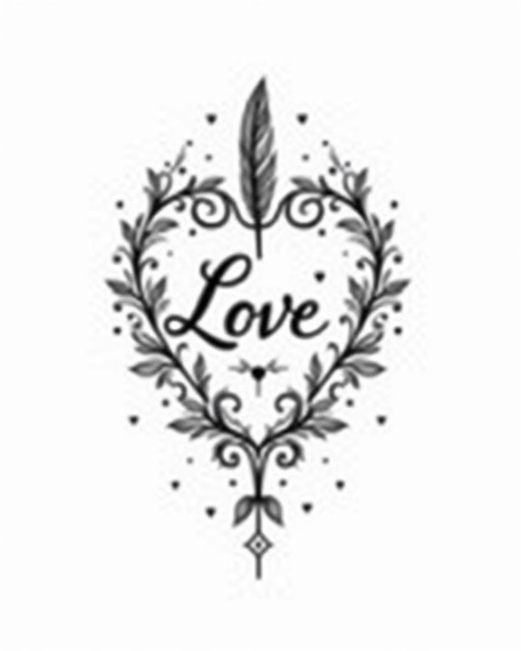 vintage love letter motif