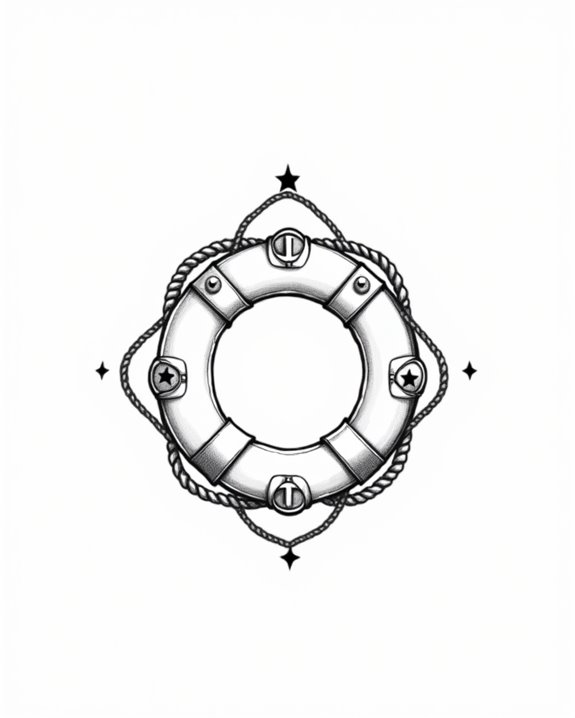 vintage maritime safety emblem