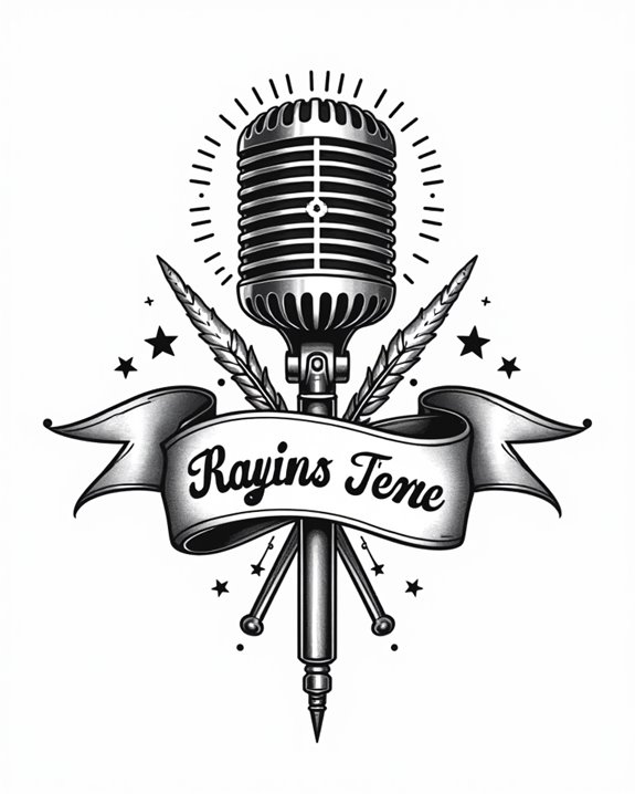 vintage mic tattoo personalization
