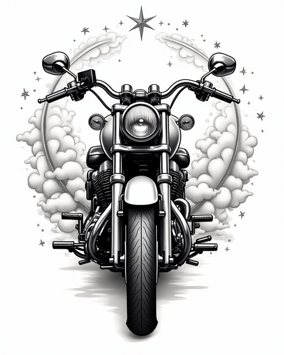 vintage motorcycle classic detailing