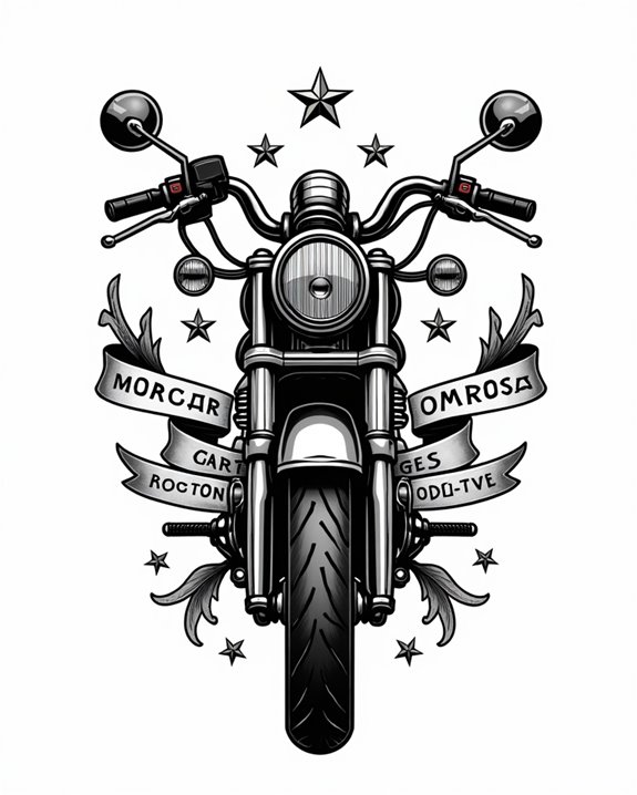 vintage motorcycle rider illustration