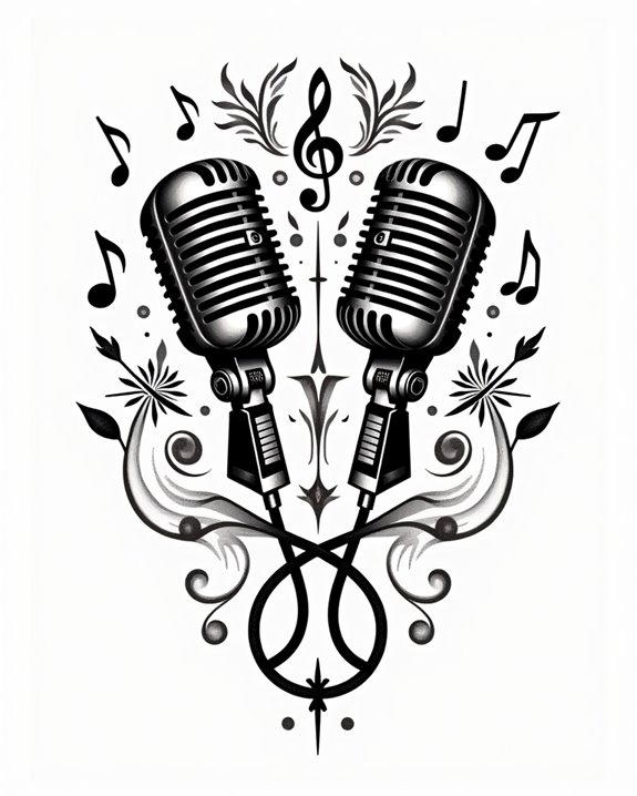 vintage music memorabilia tattoos