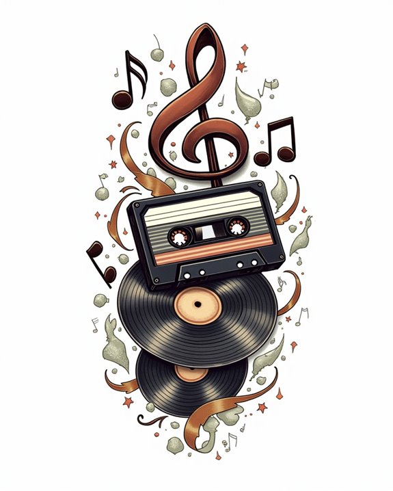 vintage musical nostalgia symbol