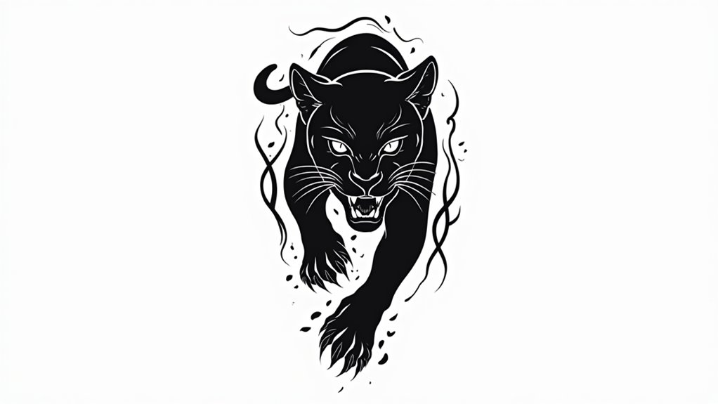 vintage panther tattoo designs