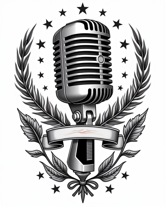 vintage pin up microphone glamour