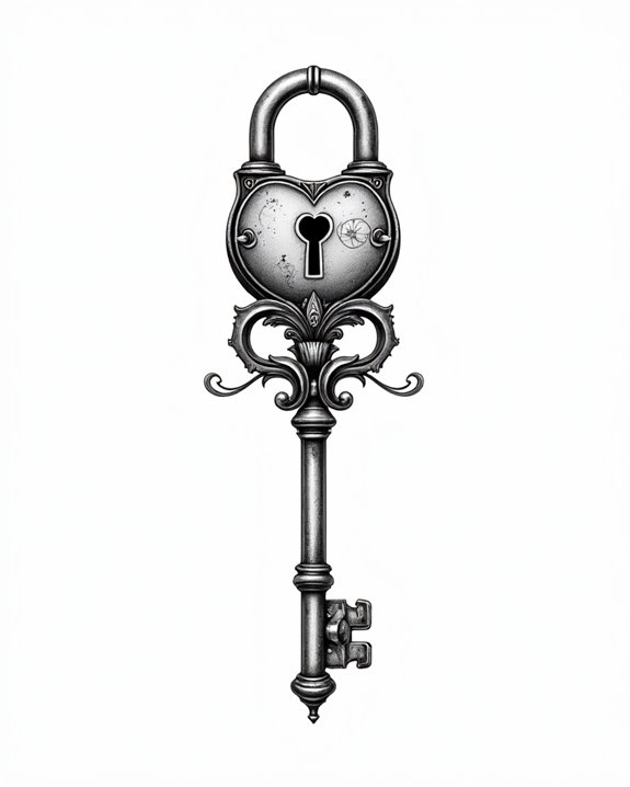 vintage pin up with keyhole
