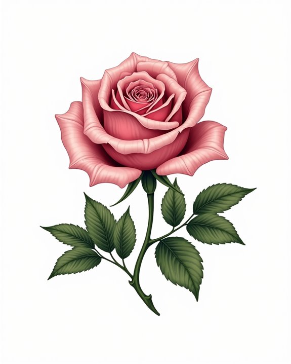 vintage pink rose elegance