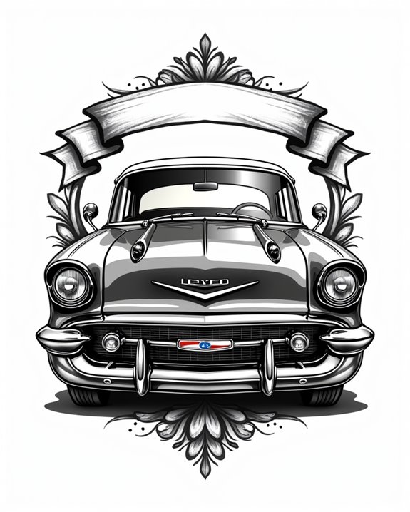 vintage pinup car art