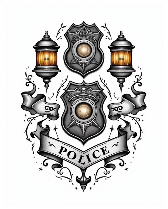 vintage police light symbolism