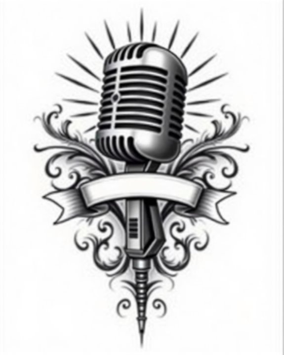 vintage radio microphone symbol