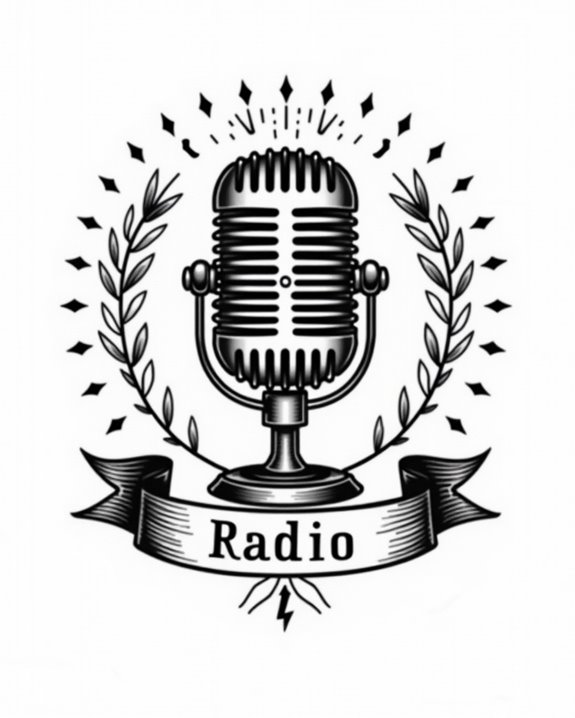 vintage radio station tattoo