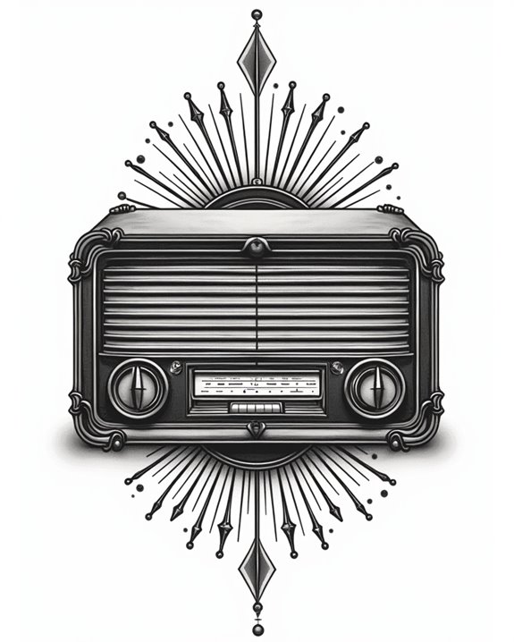 vintage radio tattoo art