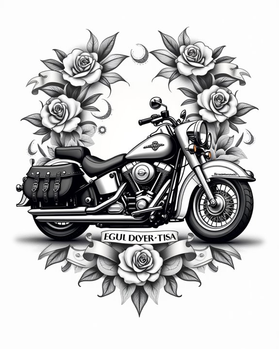 vintage rebellious motorcycle tribute