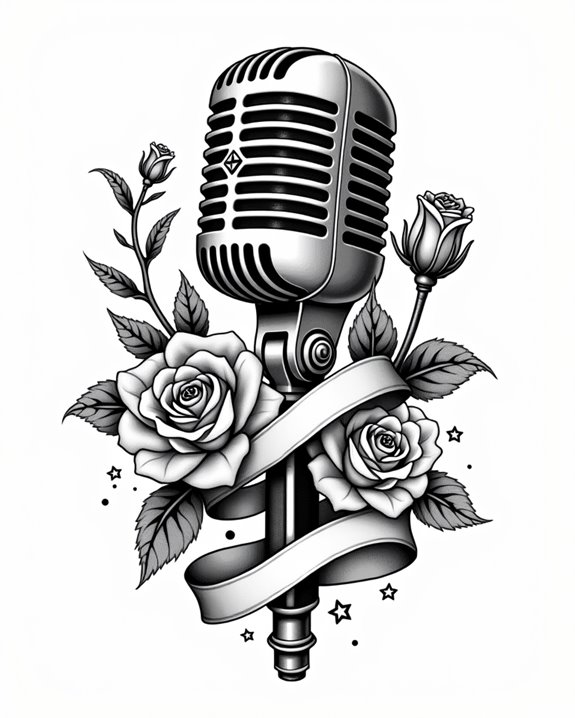vintage rose microphone tribute