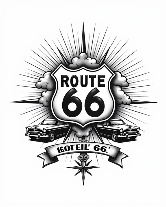 vintage route 66 signage