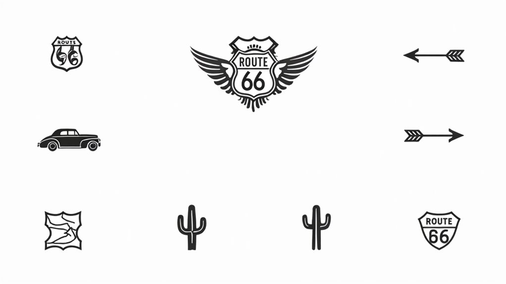vintage route 66 tattoos