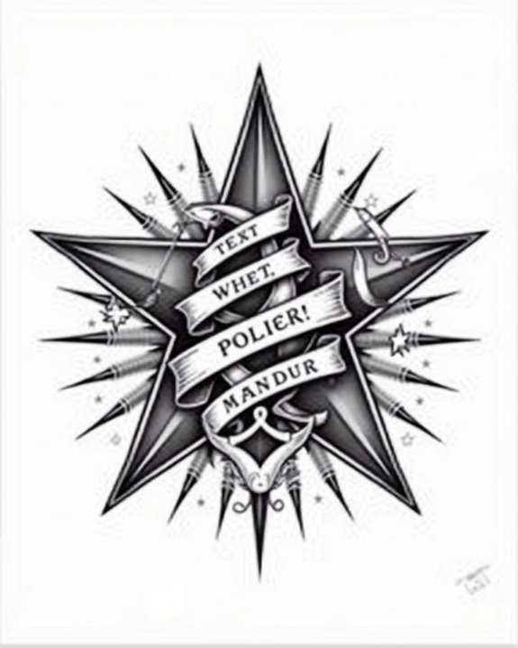 vintage sailor star tattoos