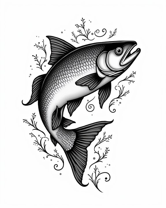 vintage salmon art craftsmanship