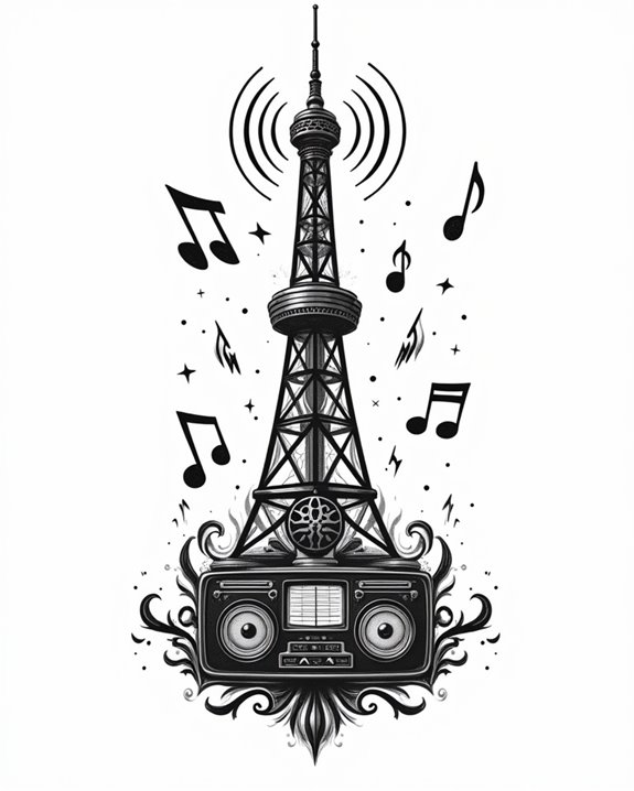 vintage signal transmission icon