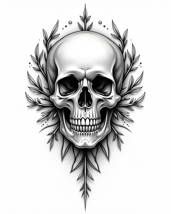 vintage skull portrait artistry