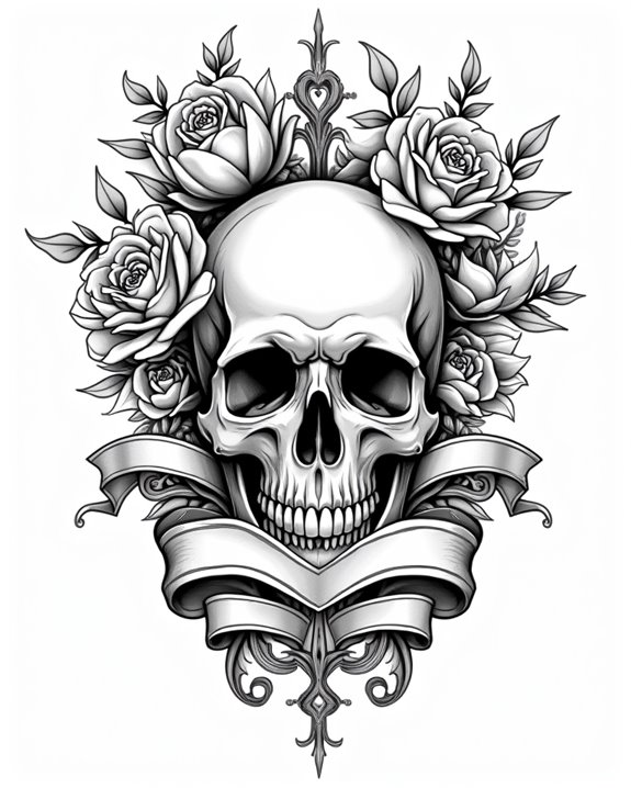 vintage skull tattoo artistry