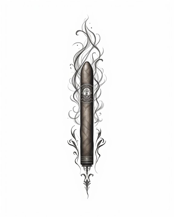 vintage smoke tattoo art