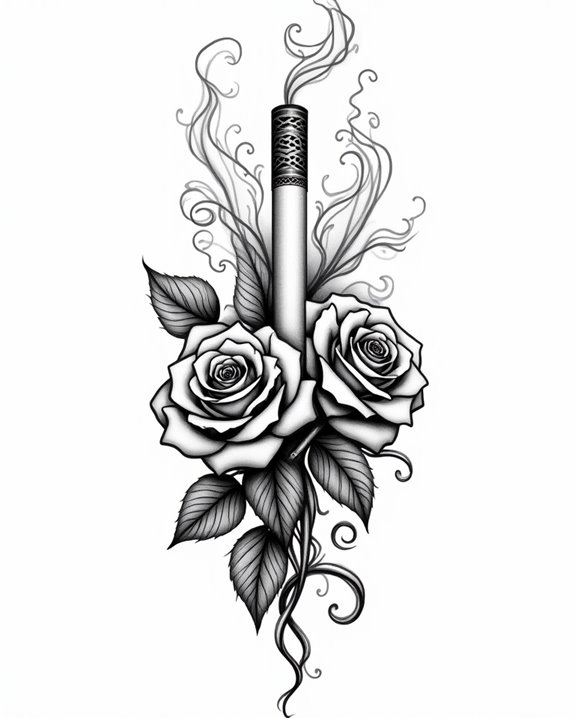 vintage smoky floral symbolism