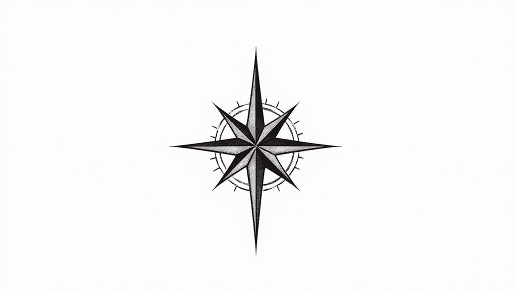 vintage style navigation tattoos