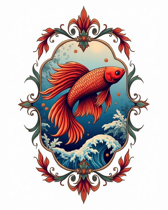 vintage tattoo inspired betta