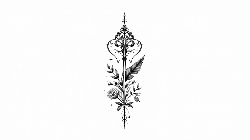 vintage themed forearm tattoos