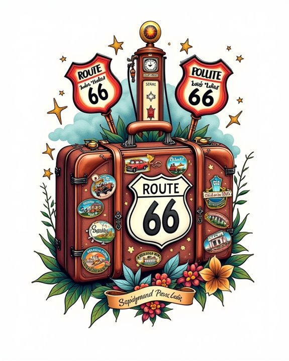 vintage tourist travel memorabilia