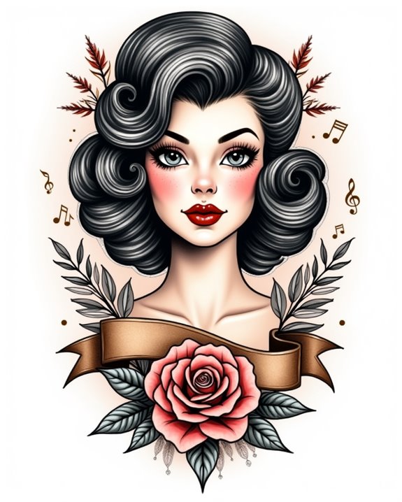 vintage victory roll elegance