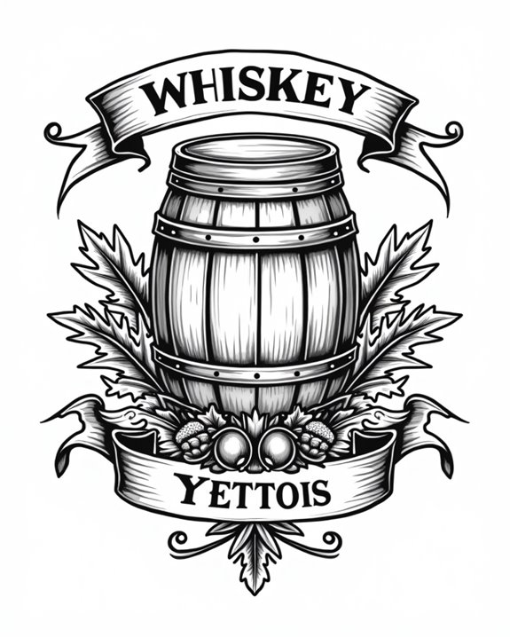 vintage whiskey barrel tattoo