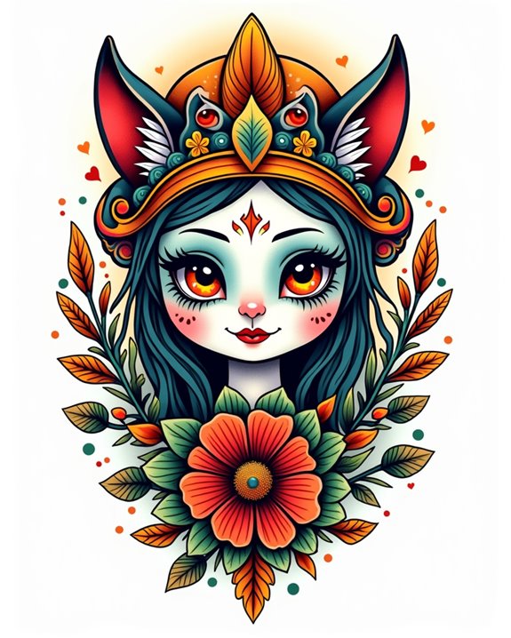 vivid bold portrait art