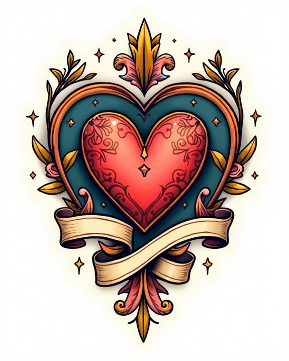 vivid classic heart tattoo