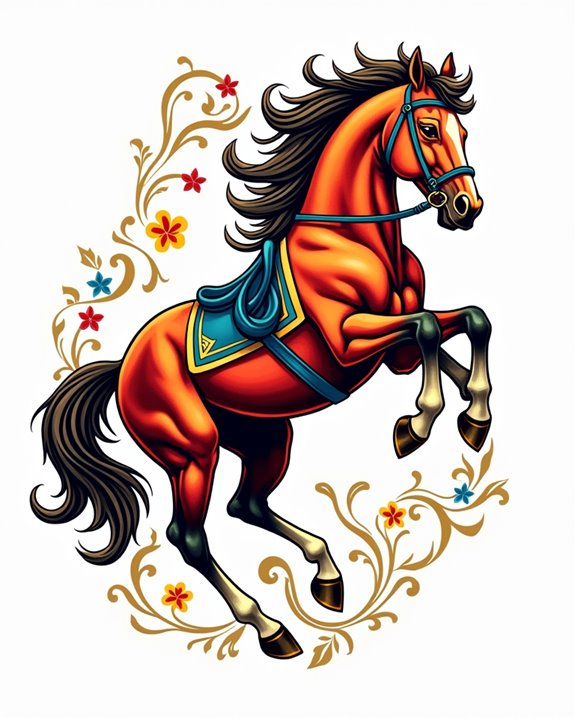 vivid muscular horse action