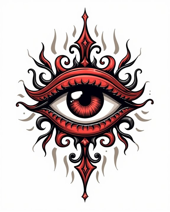 vivid red black contrast
