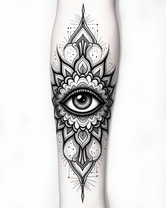 vivid swirling eye tattoos