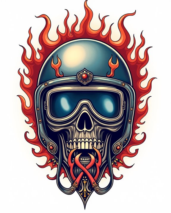 vivid vintage helmet art