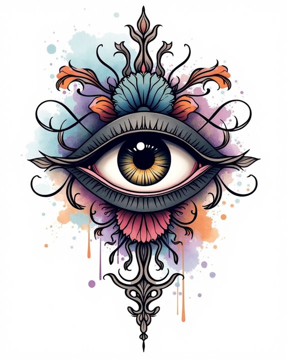 vivid watercolor eye art